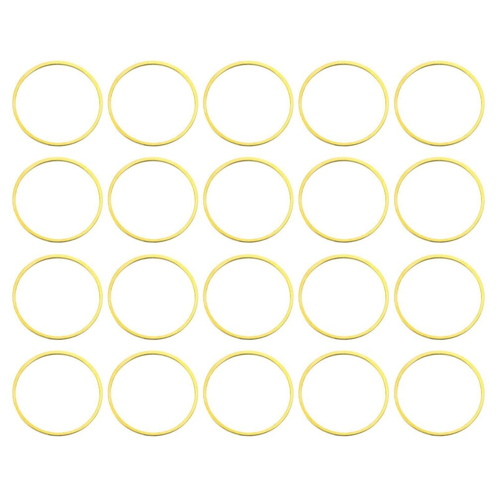 9382 100pcs 22mm Brass Hollow Circle Bezel Pendant Frame Round Linking